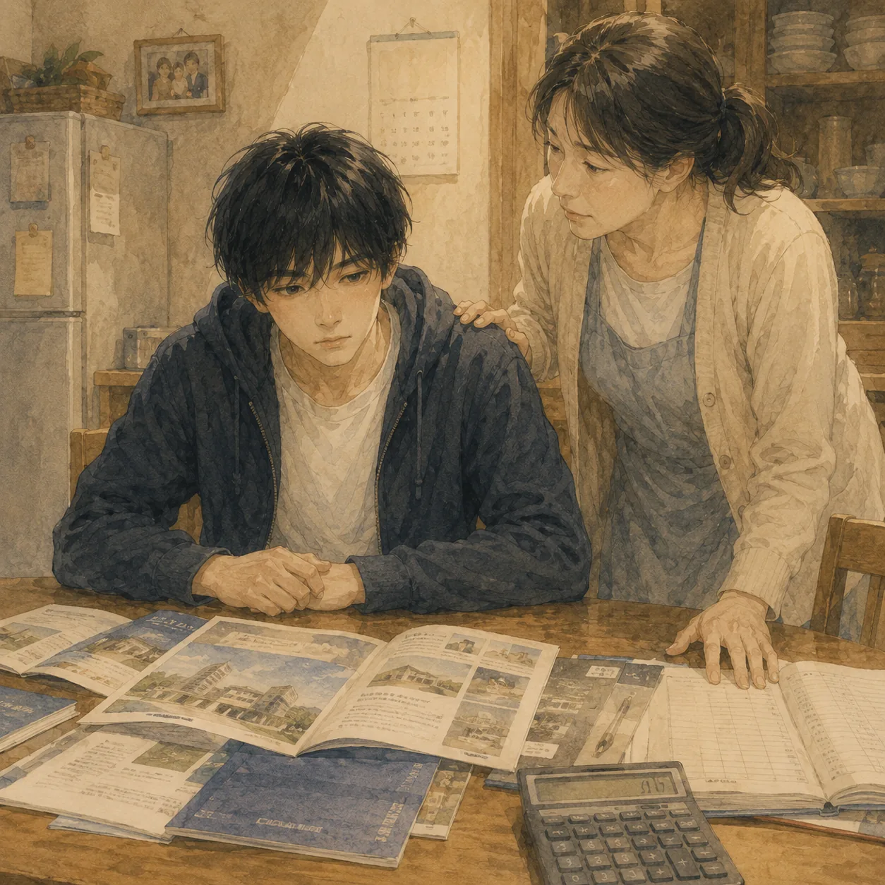 進学資金の壁に向き合う夜。