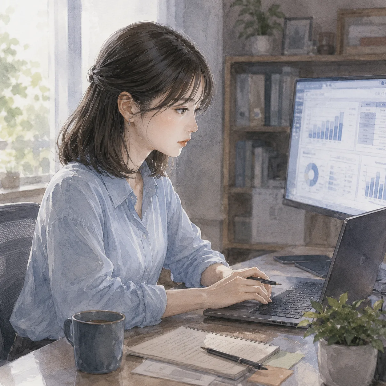 半年後、データで現場を可視化する横顔。